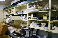 A view of the parts room